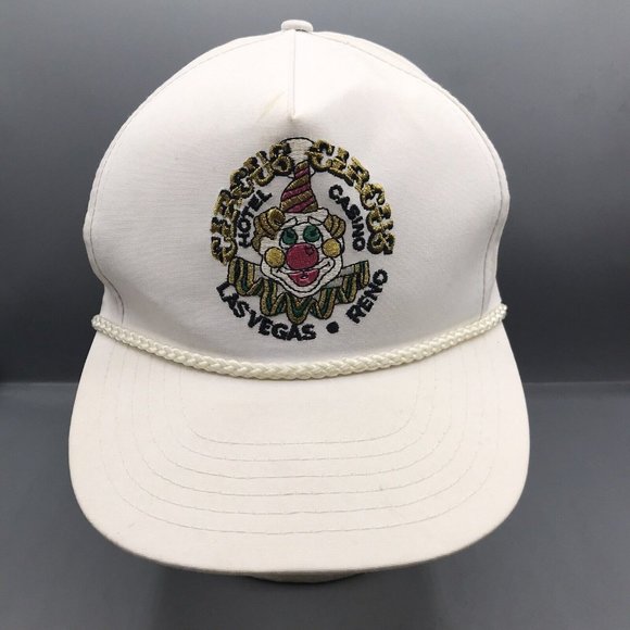 VINTAGE Circus Circus Hat Cap Snapback White Las Vegas - Reno Hotel Casino - Picture 1 of 6